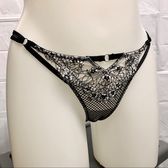 Victoria's Secret Other - Victoria's Secret Lace and Fishnet Ring-back Thong
